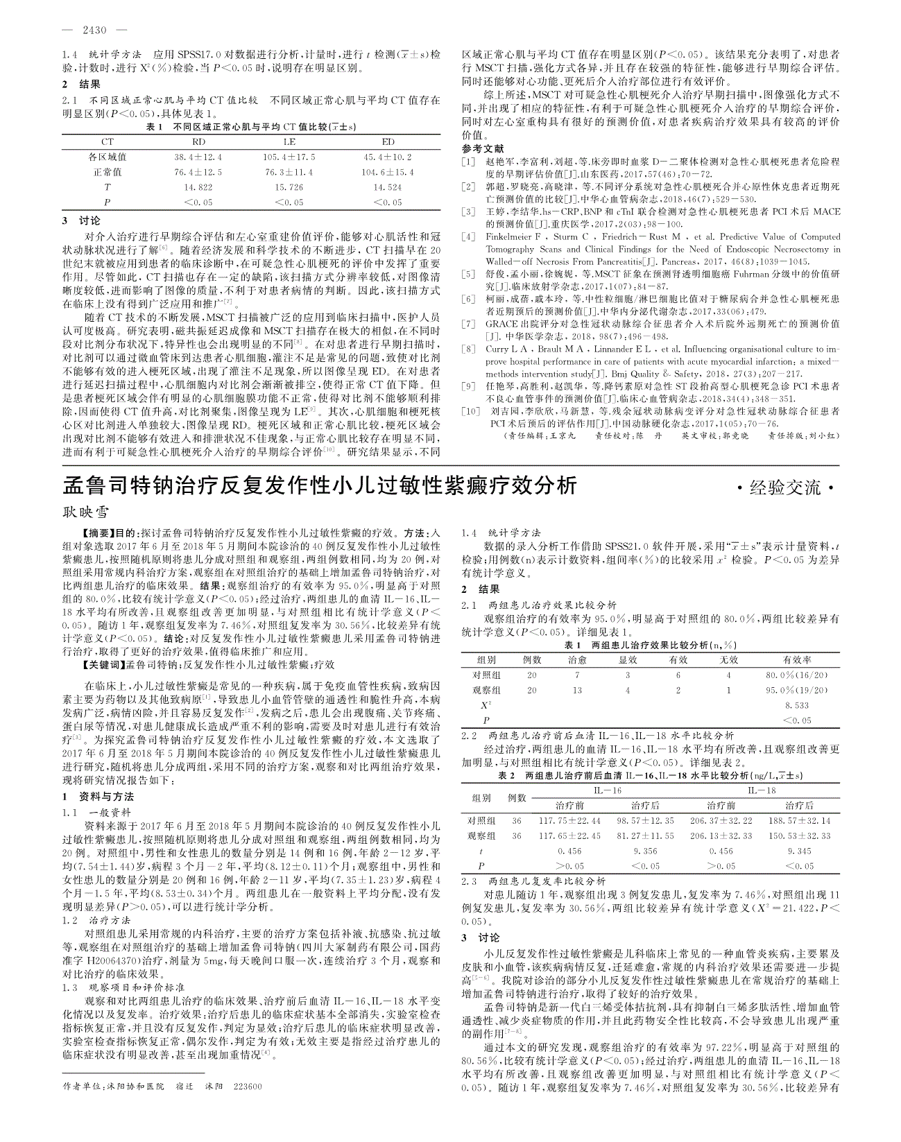 孟鲁司特钠治疗反复发作性小儿过敏性紫癜疗效分析